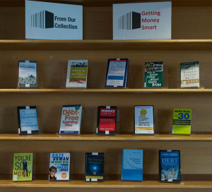 Photo of the Book Display, "Getting Money Smart"