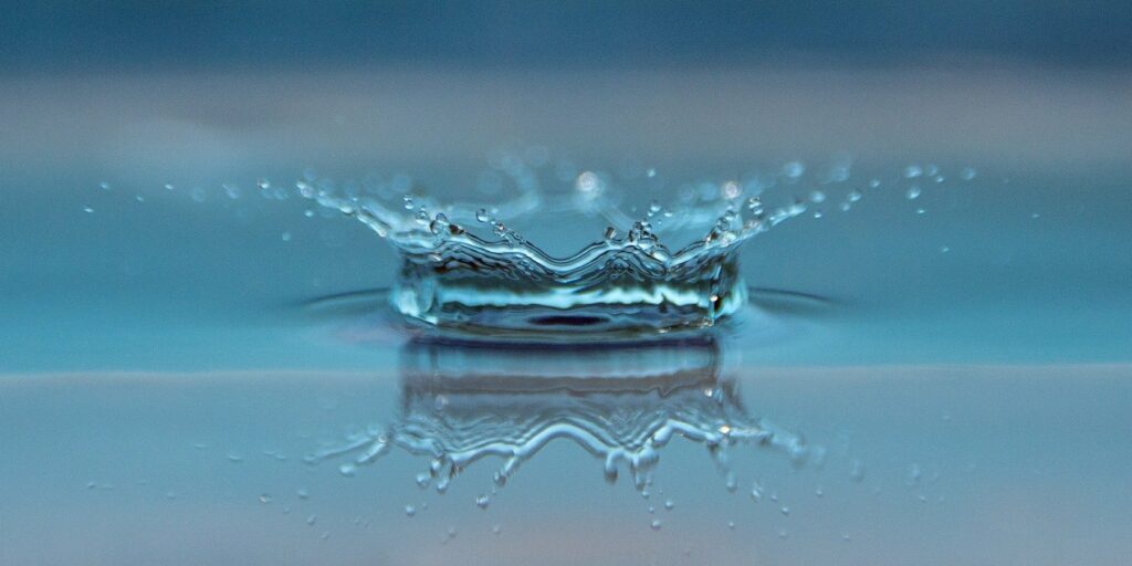 A drop of water creating ripples