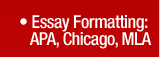 Essay Formatting APA, Chicago, MLA