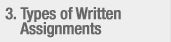 Types of Written Asignments