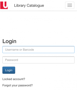 Image of Passport York login screen in Ebsco eBook app