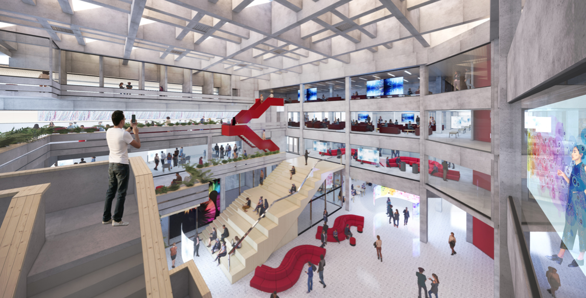 Image of reimagined Scott Library Atrium